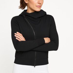 Athleta Athletic Full Zip Fitted Casual Ribbed Sleeves Athleisure Jacket Size M